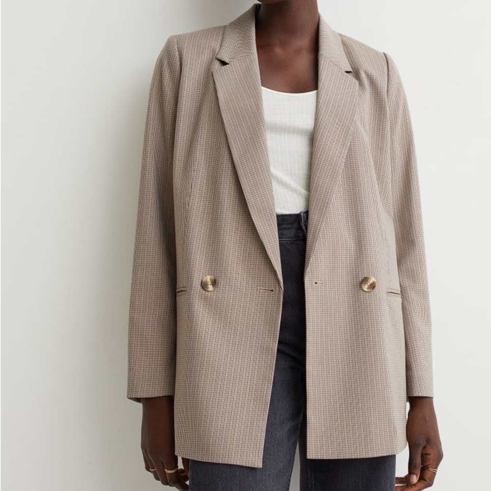 H&M ladies plaid blazer jacket